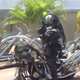 Illustration for article titled Video: Is That a Predator Biker? - Now Weve Seen It All